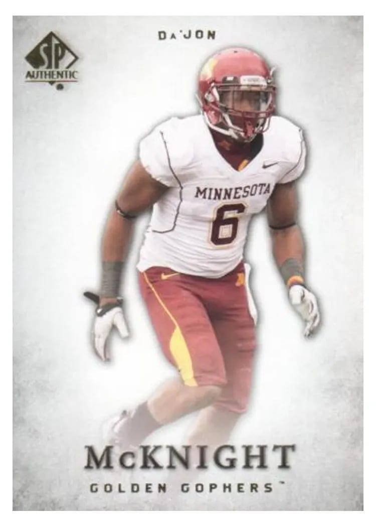 2012 SP Authentic Da'Jon McKnight #26 card