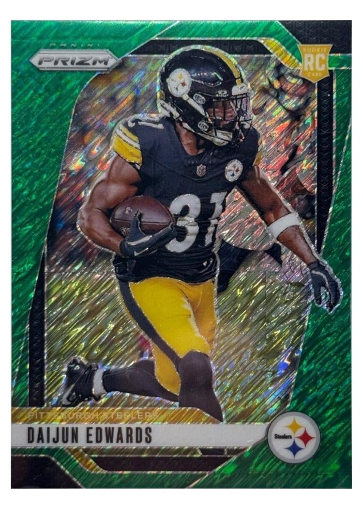 2024 Panini Prizm Base Set Daijun Edwards Green Shimmer #323 card