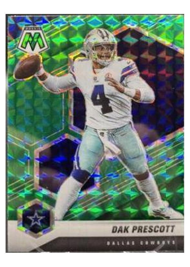 2021 Panini Mosaic Base Set Dak Prescott Green Fluorescent #202 card