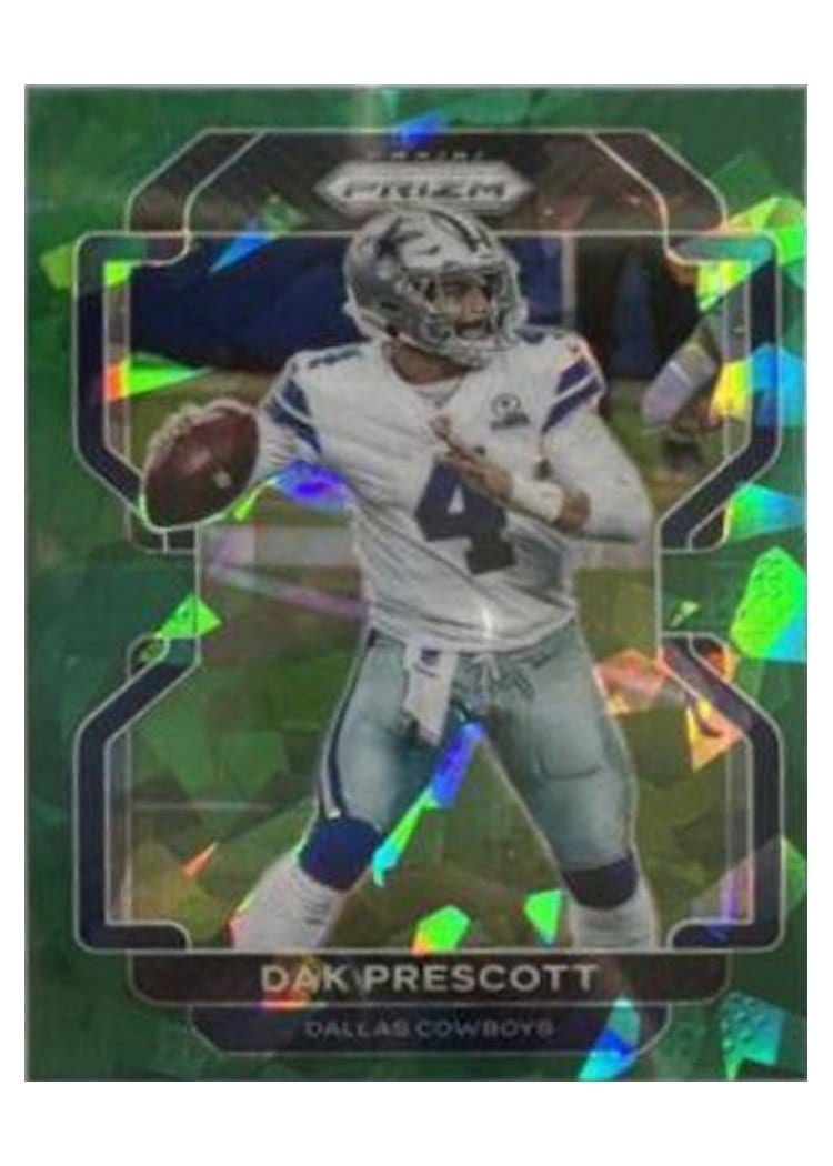 2021 Panini Prizm Base Set Dak Prescott Green Ice Prizm #242 card