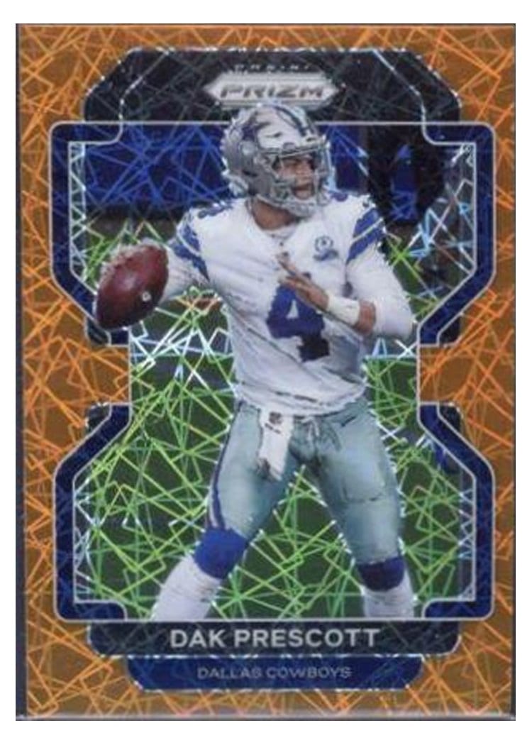 2021 Panini Prizm Base Set Dak Prescott Orange Lazer Prizm #242 card