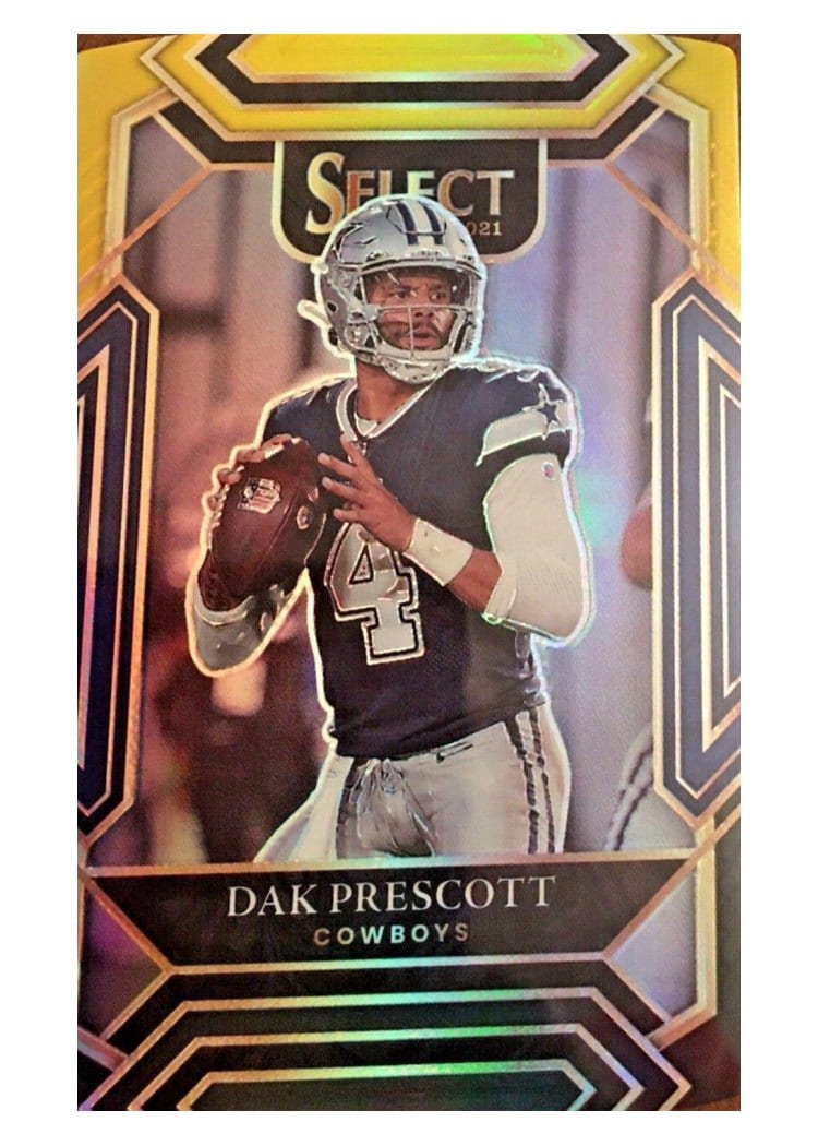 2021 Panini Select Base Set Dak Prescott Black Gold Die Cut #211 card