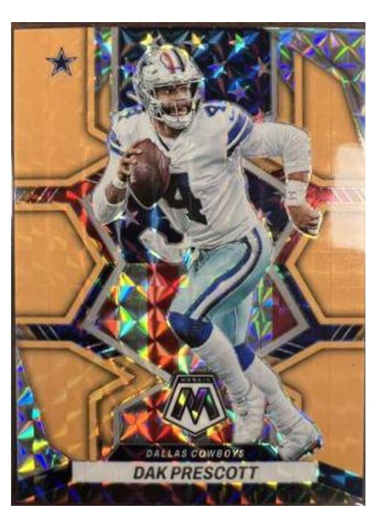 2022 Panini Mosaic Base Set Dak Prescott Orange Fluorescent #258 card