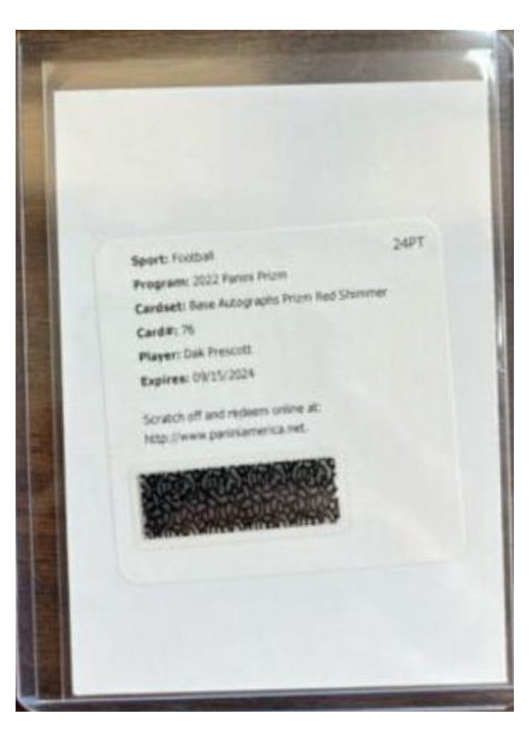 2022 Panini Prizm Base Set Dak Prescott #76 card