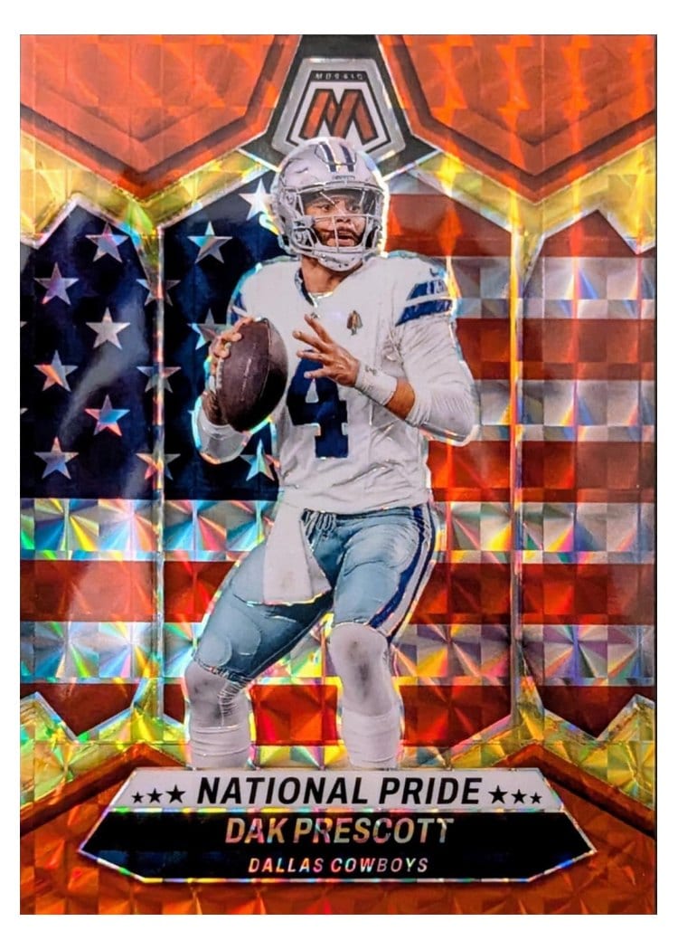 2024 Panini Mosaic Base Set Dak Prescott Fusion Red Yellow Choice #253 card