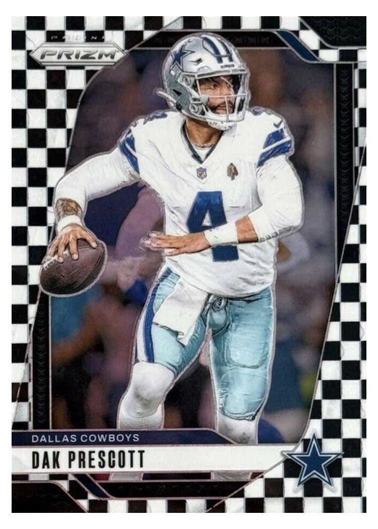 2024 Panini Prizm Base Set Dak Prescott Black White Checker #73 card