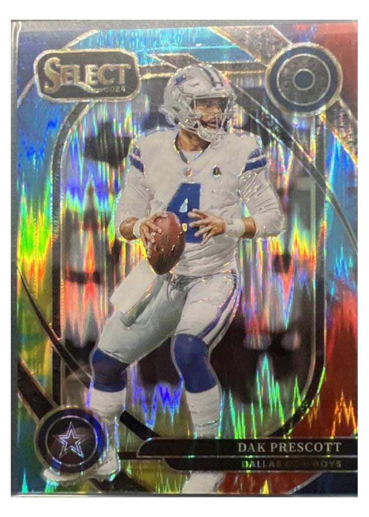 2024 Panini Select Base Set Dak Prescott Tie-Dye Prizm Shock #229 card