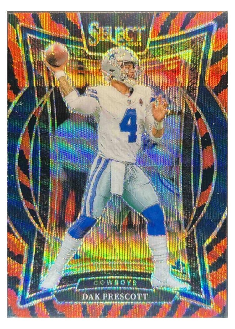 2024 Panini Select Base Set Dak Prescott Tiger Prizm #38 card