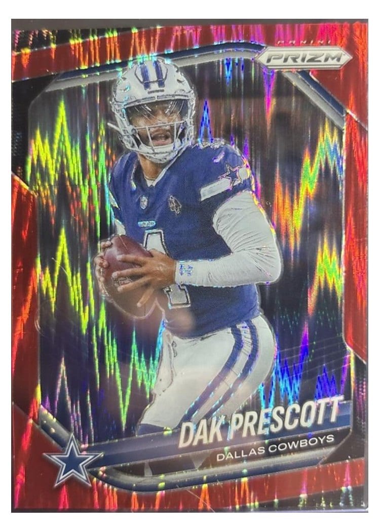 2025 Panini Prizm Base Set Dak Prescott Red Flash #57 card