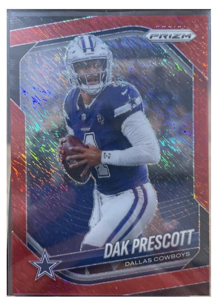 2025 Panini Prizm Base Set Dak Prescott Red Shimmer #57 card