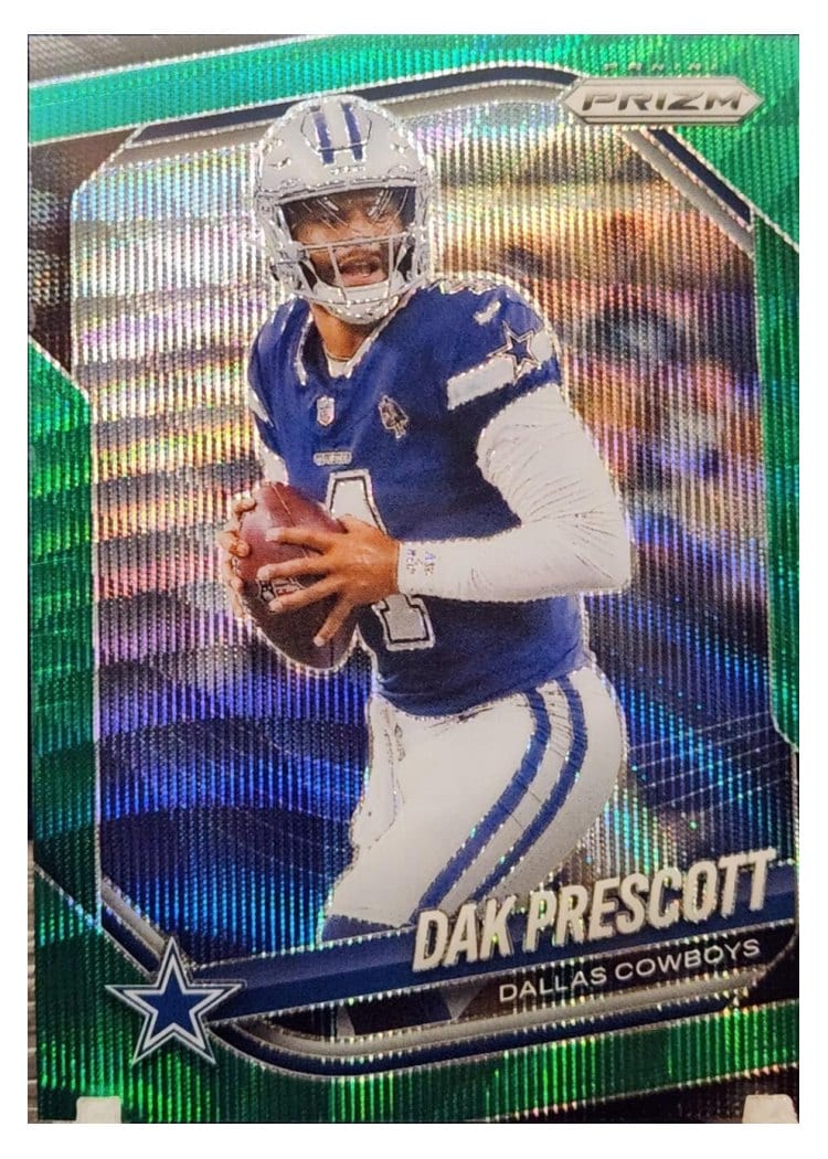 2025 Panini Prizm Base Set Dak Prescott Green Wave #57 card