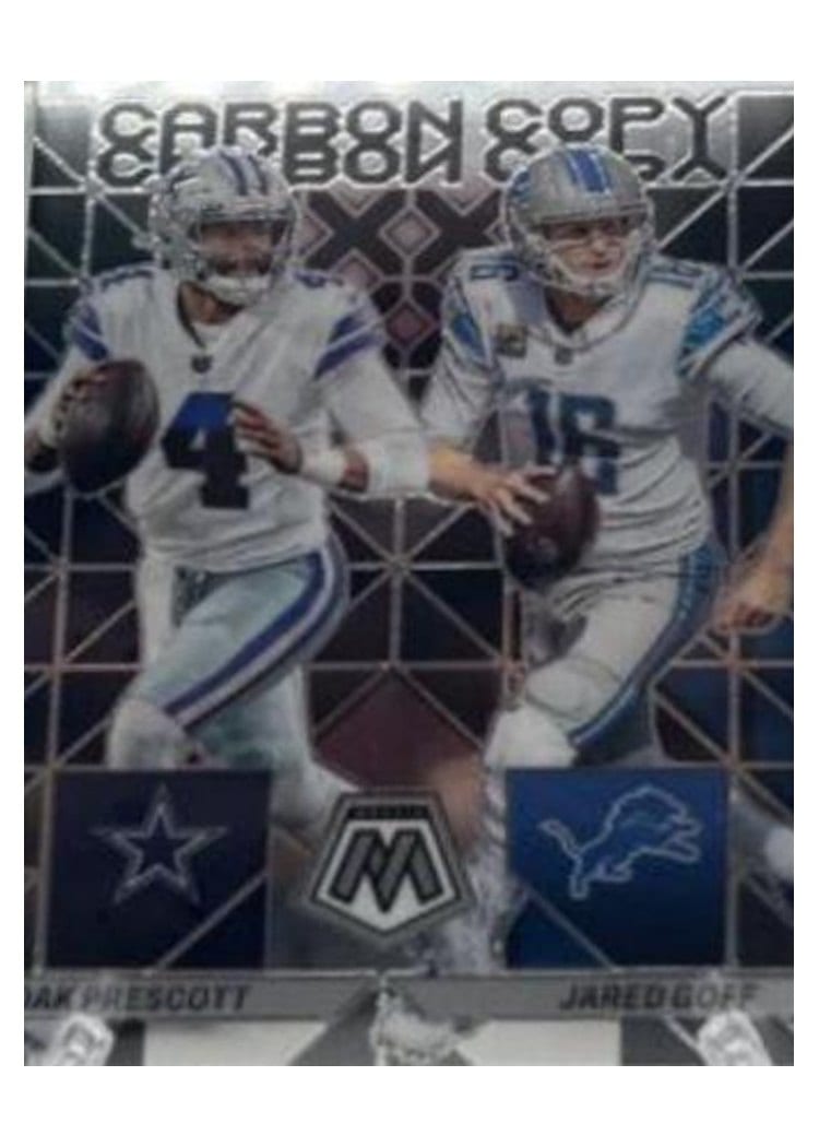 2023 Panini Mosaic Carbon Copy Dak Prescott / Jared Goff #CC-8 card