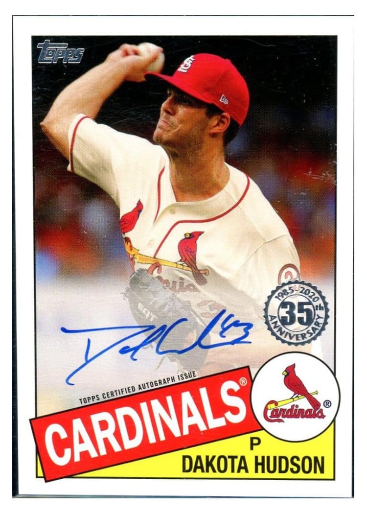 2020 Topps 1985 Topps Baseball Autographs Dakota Hudson #85A-DH card