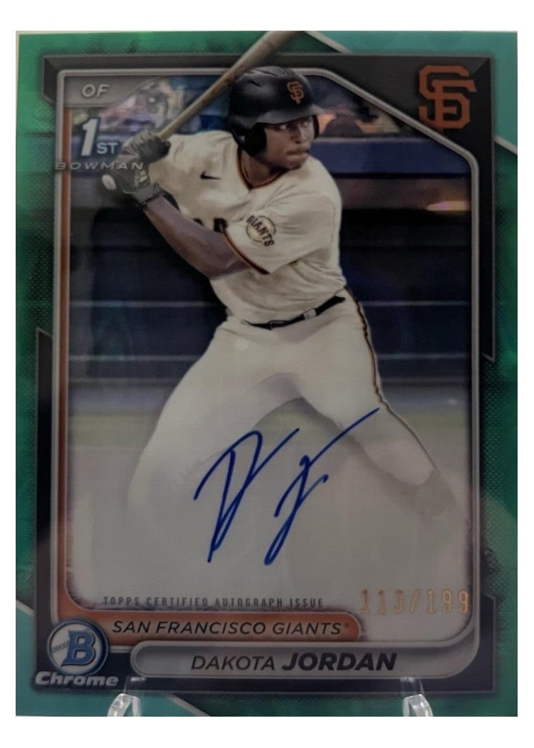 2024 Bowman Draft Chrome Prospect Autographs Dakota Jordan #CPA-DJ card