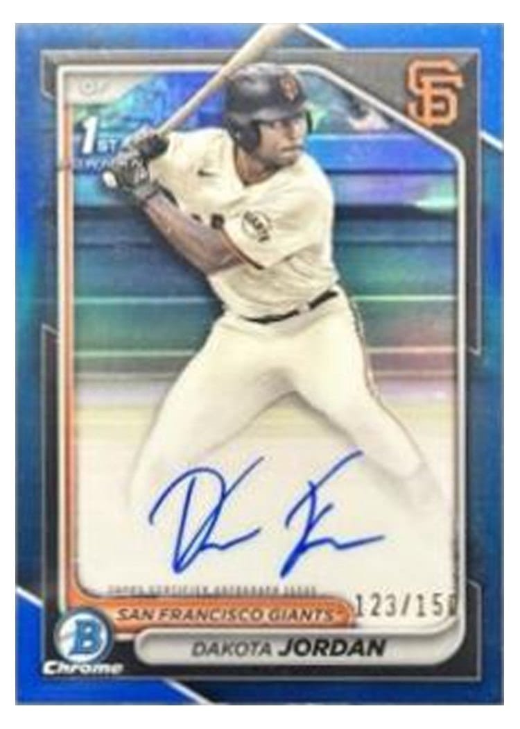 2024 Bowman Draft Chrome Prospect Autographs Dakota Jordan #CPA-DJ card