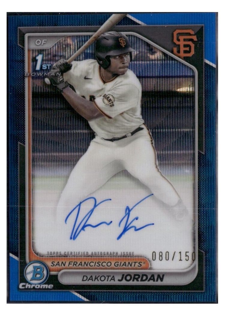 2024 Bowman Draft Chrome Prospect Autographs Dakota Jordan #CPA-DJ card