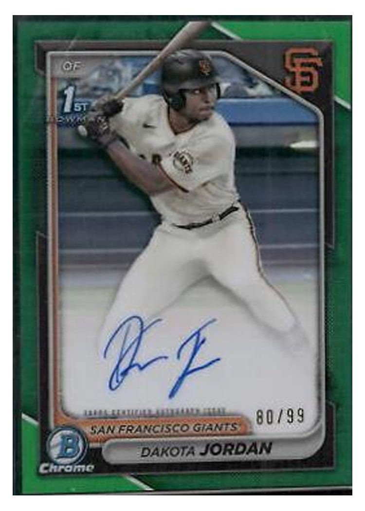 2024 Bowman Draft Chrome Prospect Autographs Dakota Jordan #CPA-DJ card
