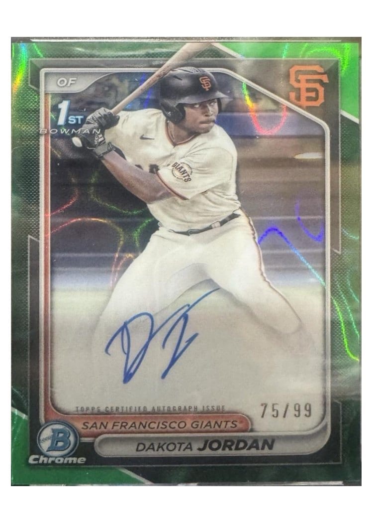 2024 Bowman Draft Chrome Prospect Autographs Dakota Jordan #CPA-DJ card