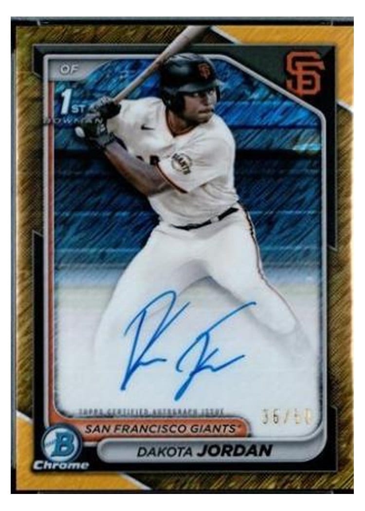 2024 Bowman Draft Chrome Prospect Autographs Dakota Jordan #CPA-DJ card