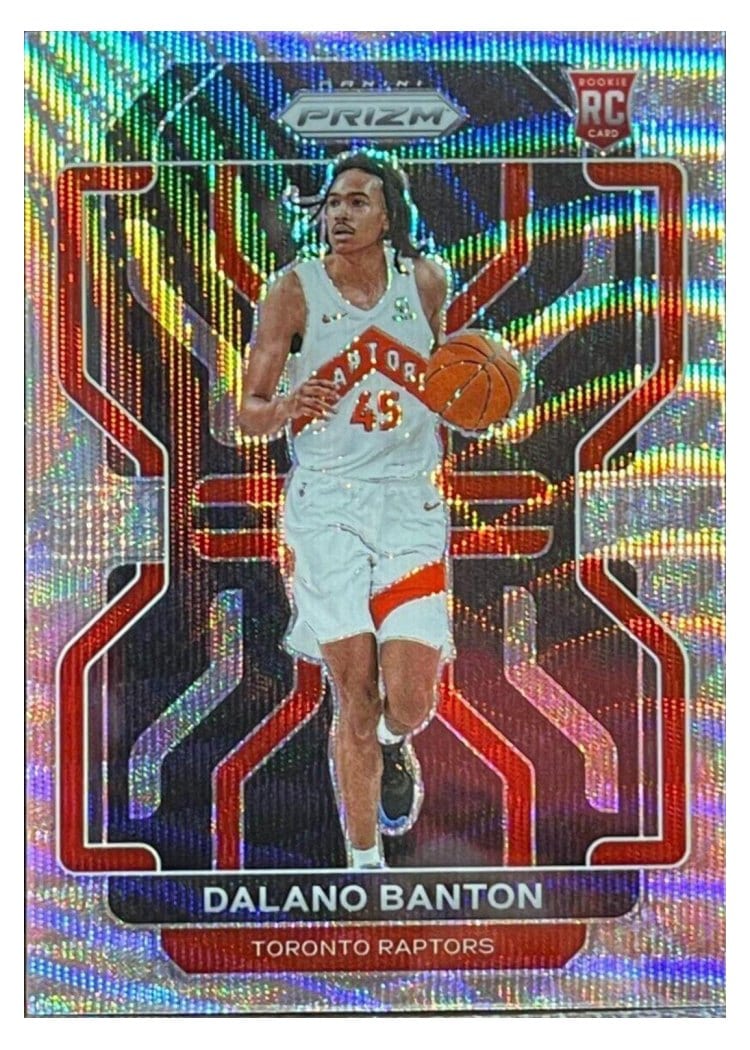 2021-22 Panini Prizm Base Set Dalano Banton Gold Wave #328 card