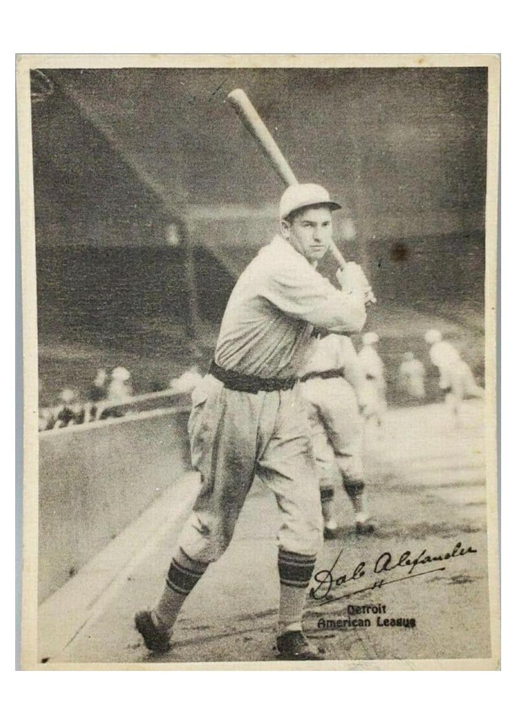 1929 R316 Kashin Publications Dale Alexander card