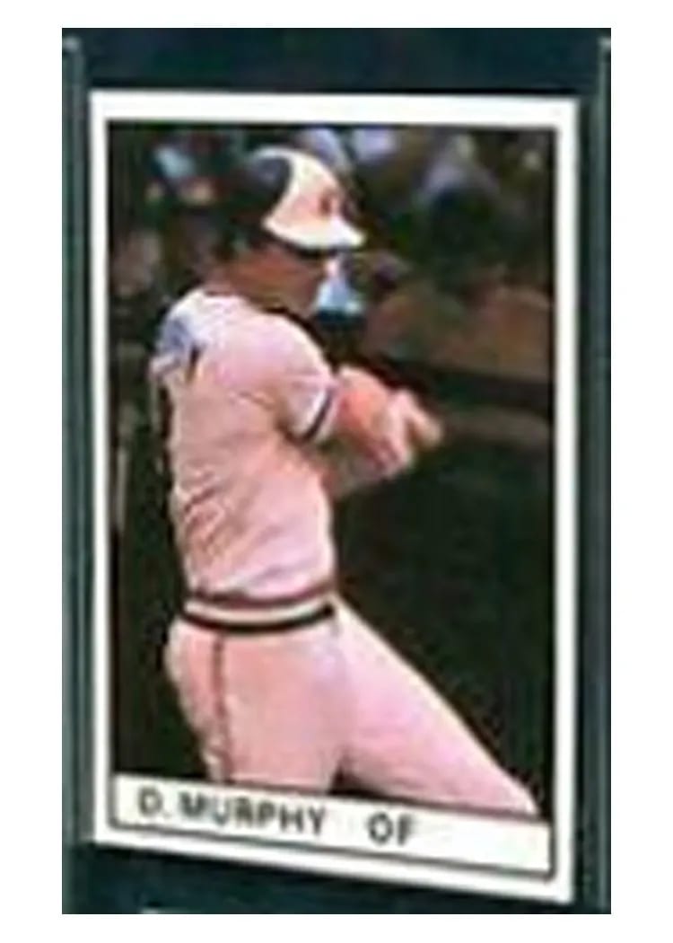 1981 All Star Game Program Inserts Hand Cut Dale Murphy card