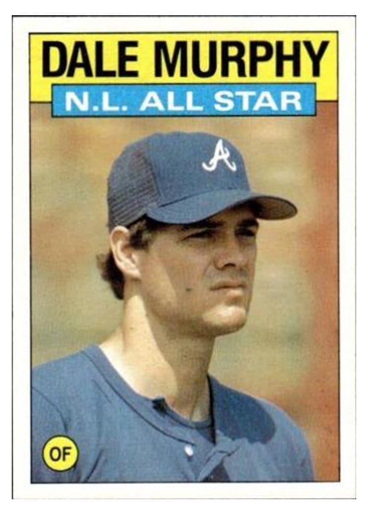 1986 Topps Dale Murphy #705 card