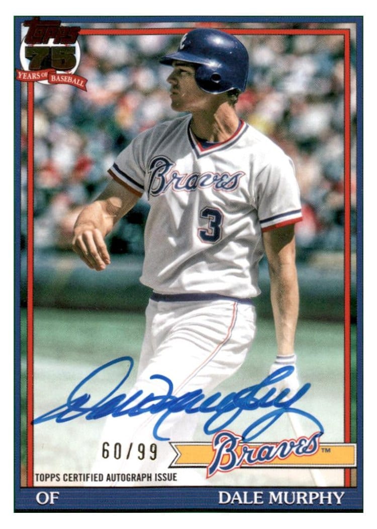 2026 Topps 1991 Topps Autographs Dale Murphy #91A-DMU card