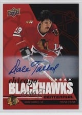2025-26 Upper Deck Chicago Blackhawks Centennial Red Hot Autos Dale Tallon #100 card