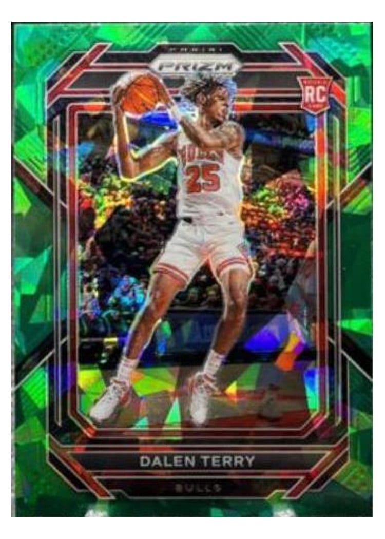 2022-23 Panini Prizm Base Set Dalen Terry Green Ice Prizm #240 card