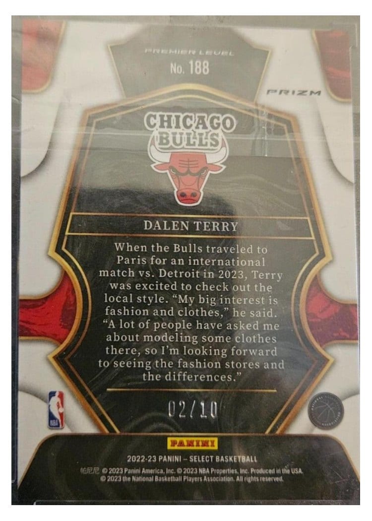 2022-23 Panini Select Base Set Dalen Terry #275 card