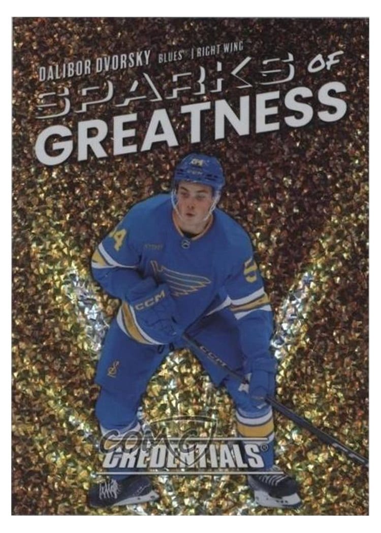 2025-26 Upper Deck Credentials Sparks of Greatness Dalibor Dvorsky #SG-10 card