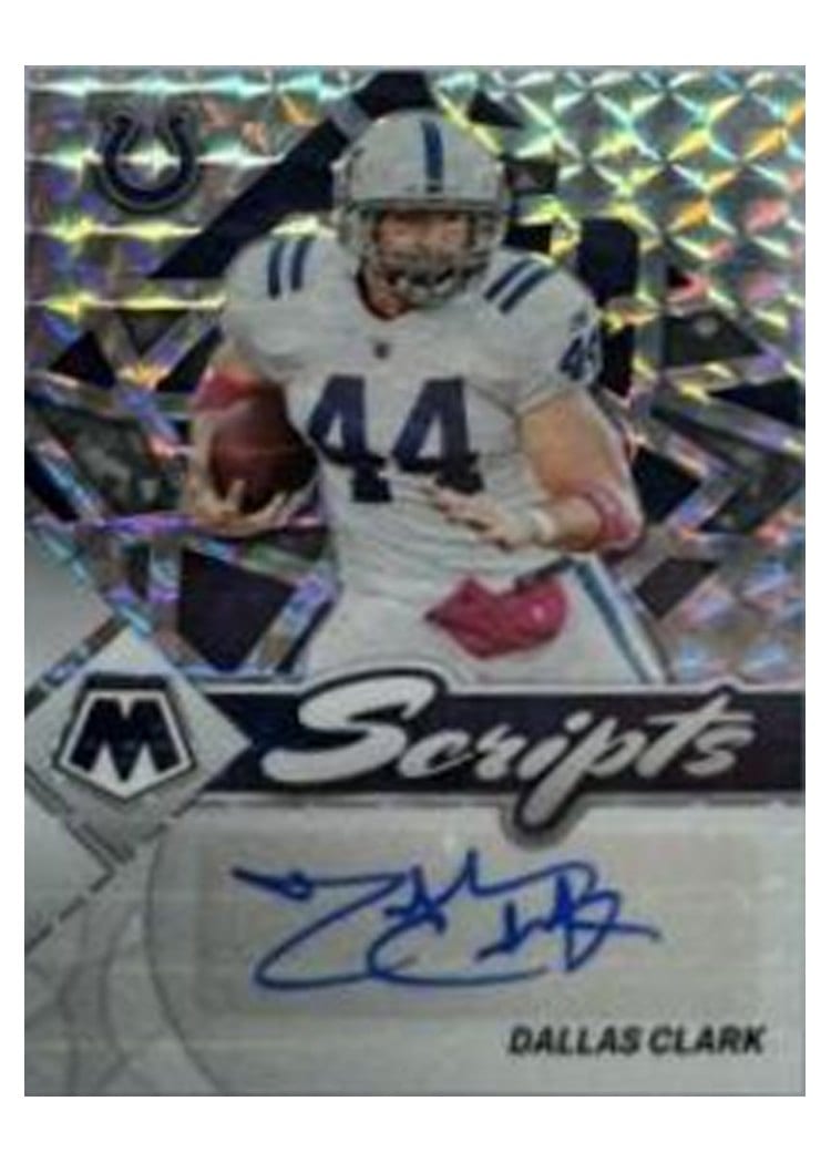 2022 Panini Mosaic Scripts Dallas Clark #S-DC card