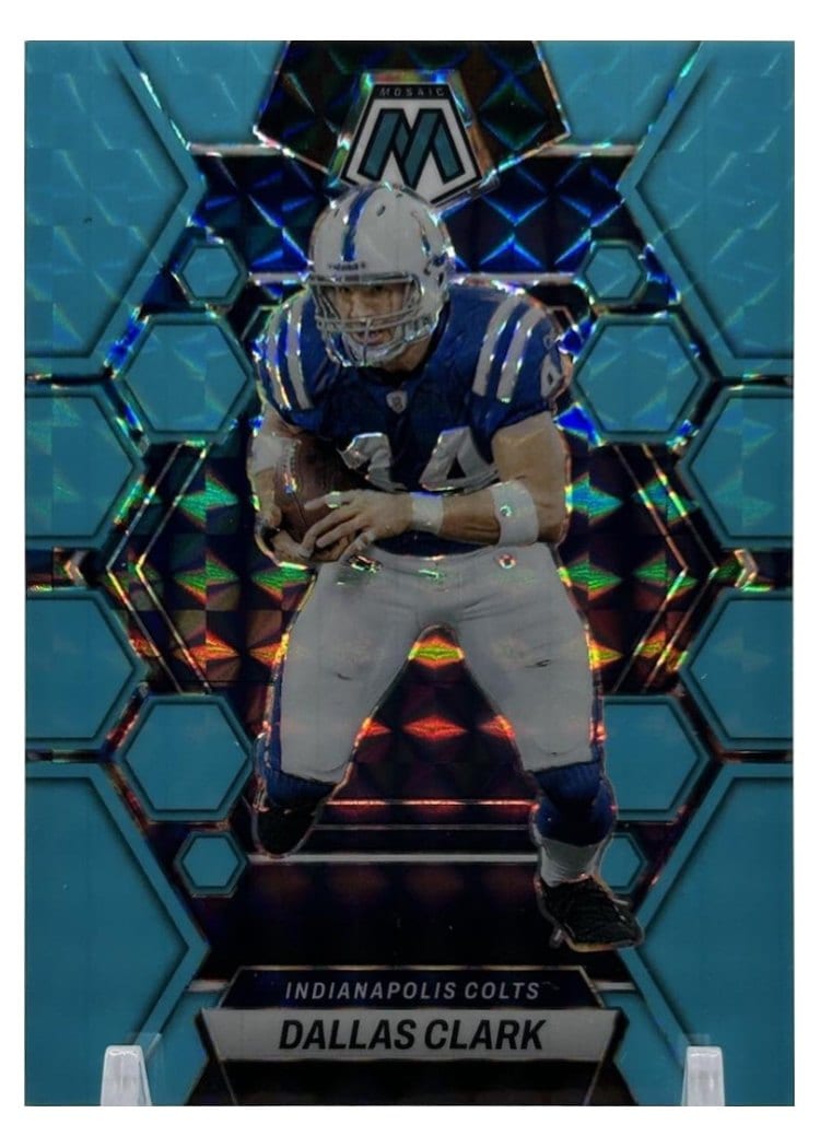 2023 Panini Mosaic Base Set Dallas Clark Blue Fluorescent #99 card
