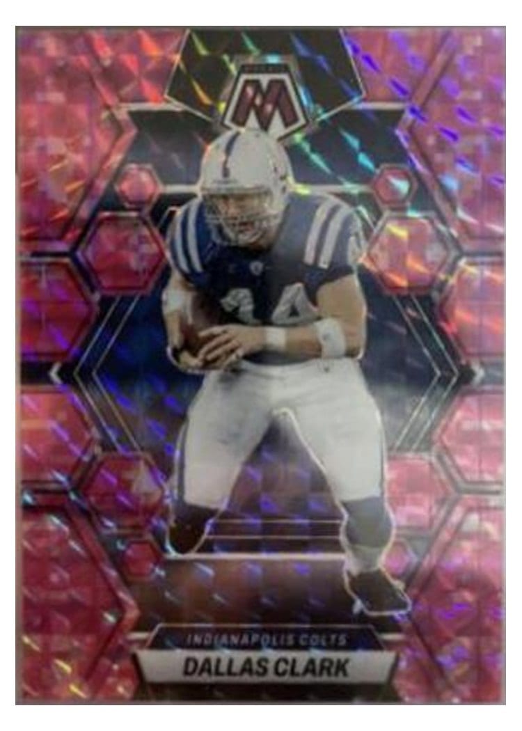 2023 Panini Mosaic Base Set Dallas Clark Camo Pink #99 card
