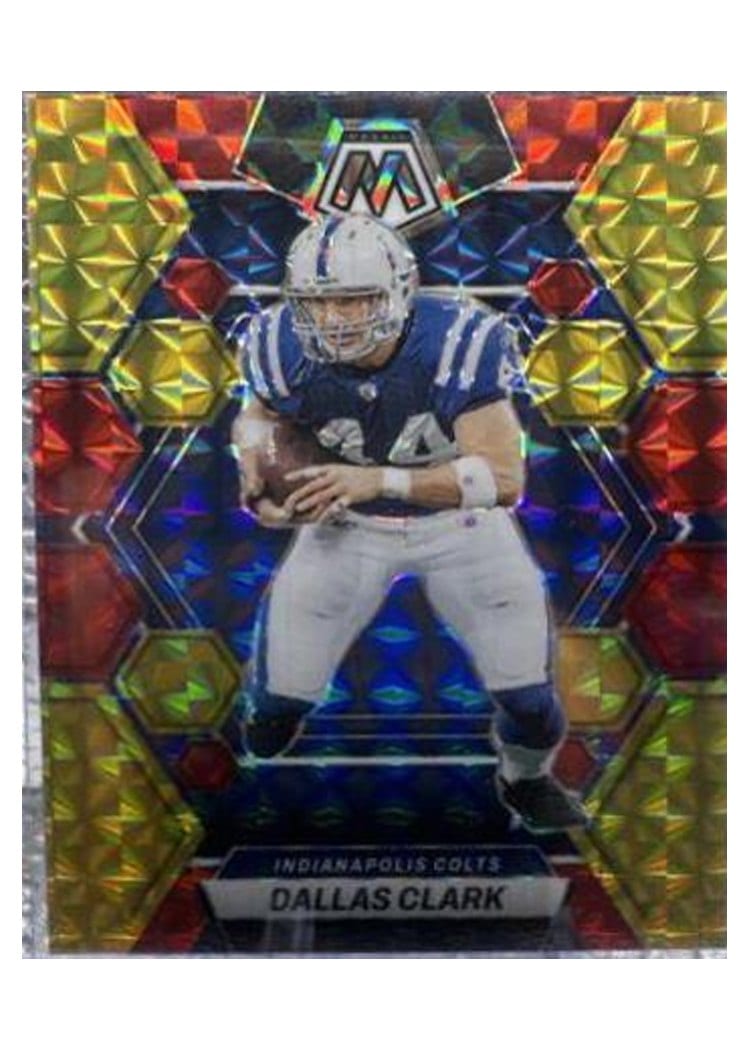 2023 Panini Mosaic Base Set Dallas Clark Choice Fusion Red Yellow #99 card