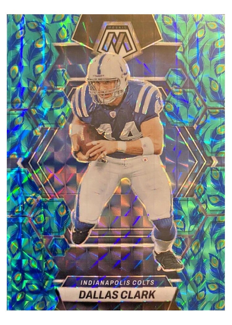 2023 Panini Mosaic Base Set Dallas Clark Choice Peacock #99 card
