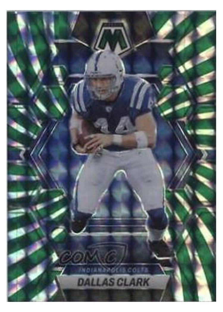2023 Panini Mosaic Base Set Dallas Clark Green Swirl #99 card