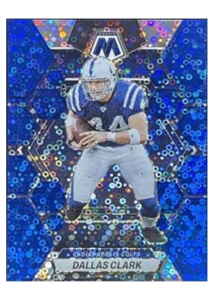 2023 Panini Mosaic Base Set Dallas Clark No Huddle Blue #99 card