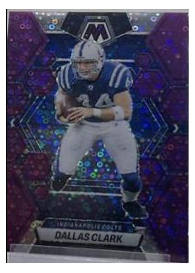 2023 Panini Mosaic Base Set Dallas Clark No Huddle Purple #99 card