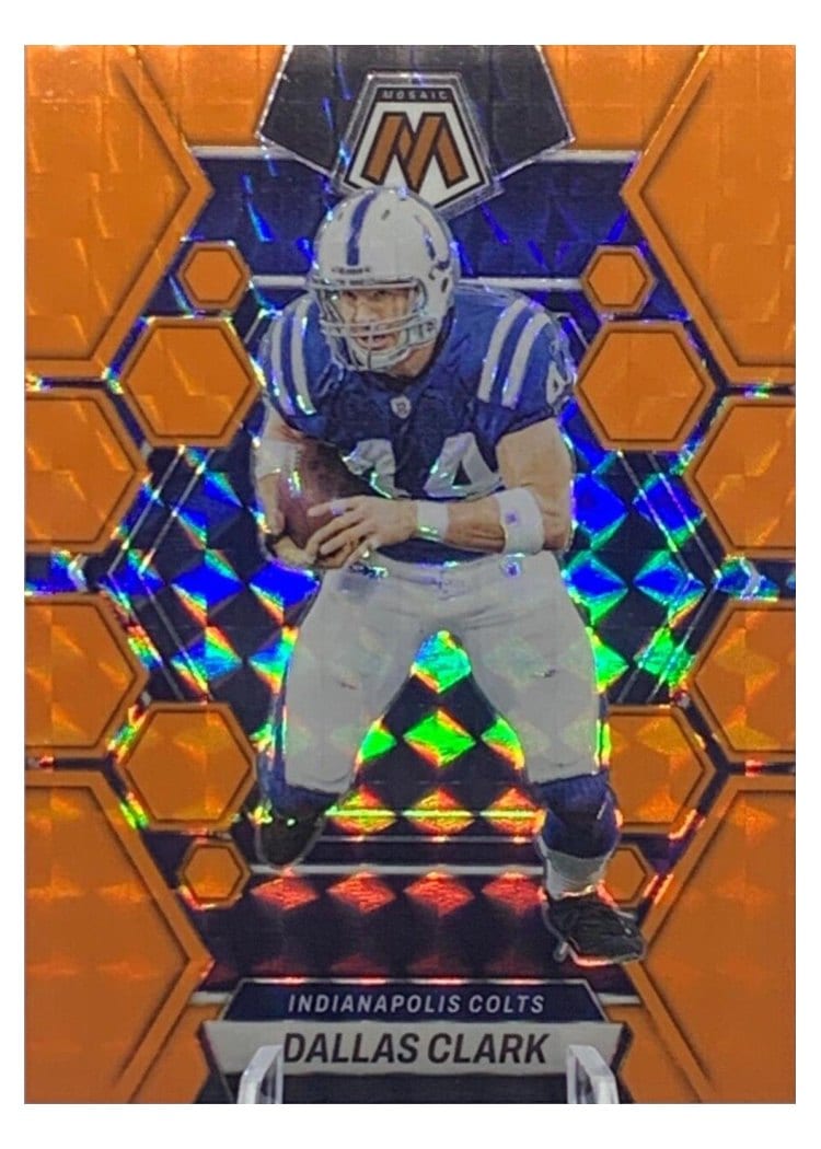 2023 Panini Mosaic Base Set Dallas Clark Orange Fluorescent #99 card