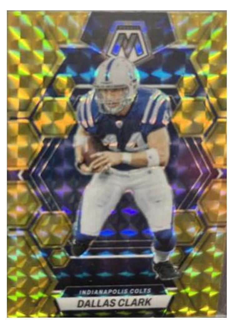 2023 Panini Mosaic Base Set Dallas Clark Reactive Yellow #99 card