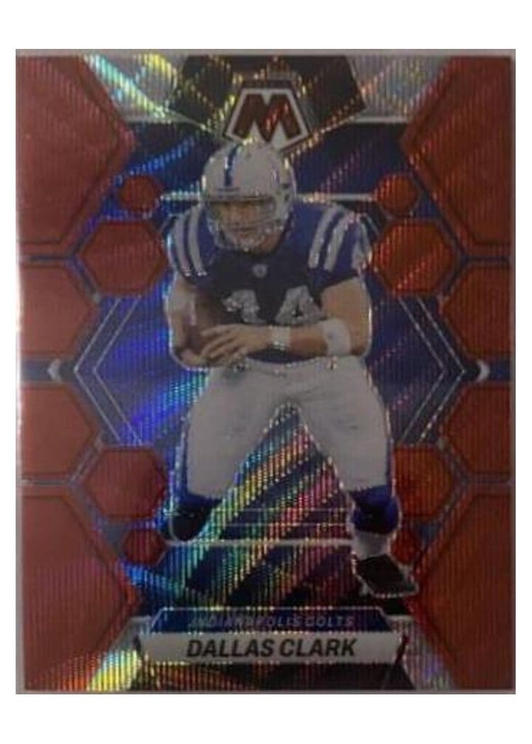 2023 Panini Mosaic Base Set Dallas Clark Red Wave #99 card