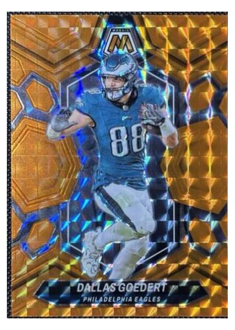 2024 Panini Mosaic Base Set Dallas Goedert Orange #180 card