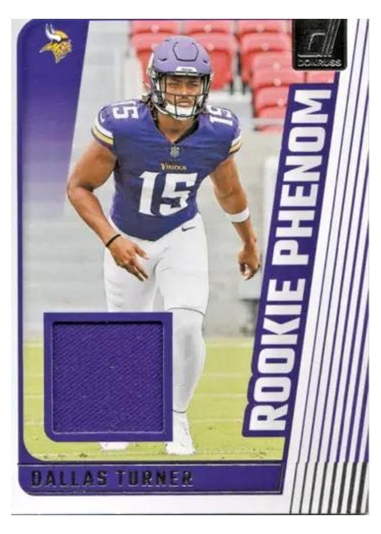 2024 Donruss Rookie Phenom Jerseys Dallas Turner #RPJ-DTU card