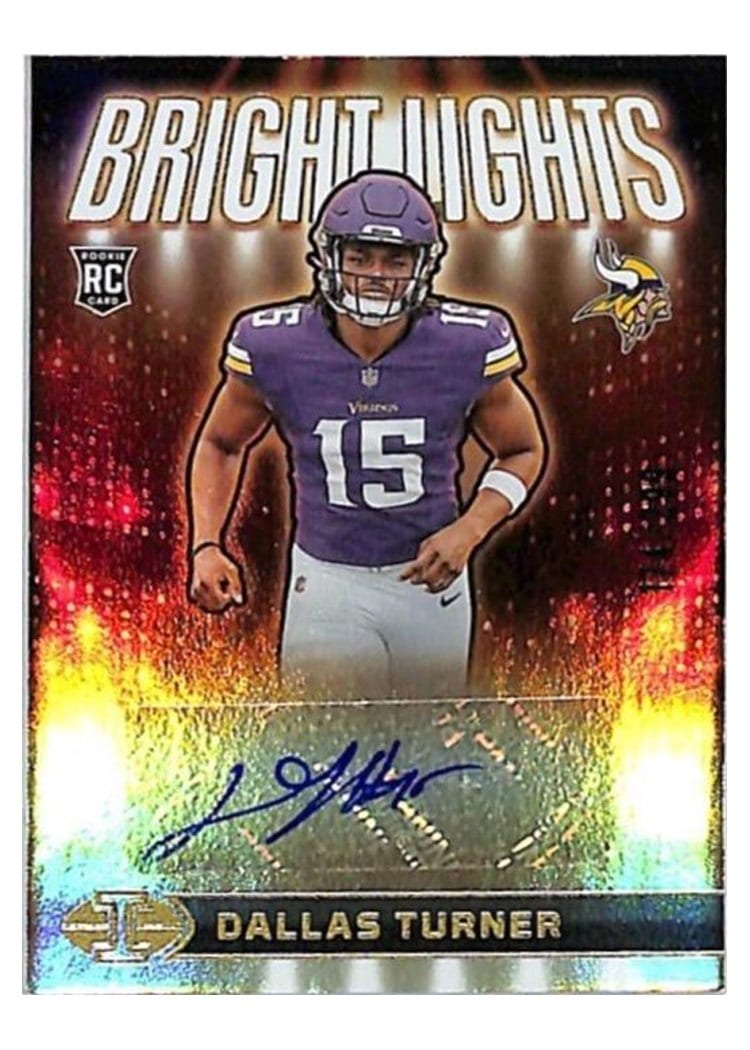 2024 Panini Illusions Bright Lights Signatures Dallas Turner #13 card