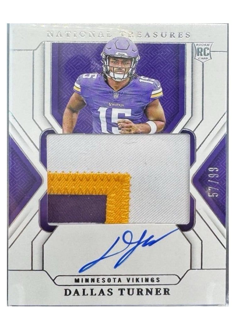 2024 Panini National Treasures Base Set Dallas Turner #178 card