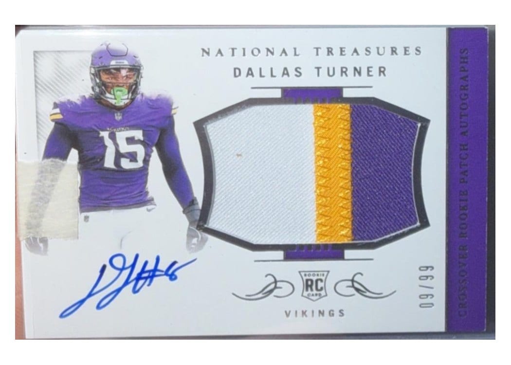 2024 Panini National Treasures Base Set Dallas Turner #178 card