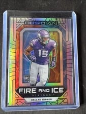 2024 Panini Obsidian Fire and Ice Dallas Turner #5 card