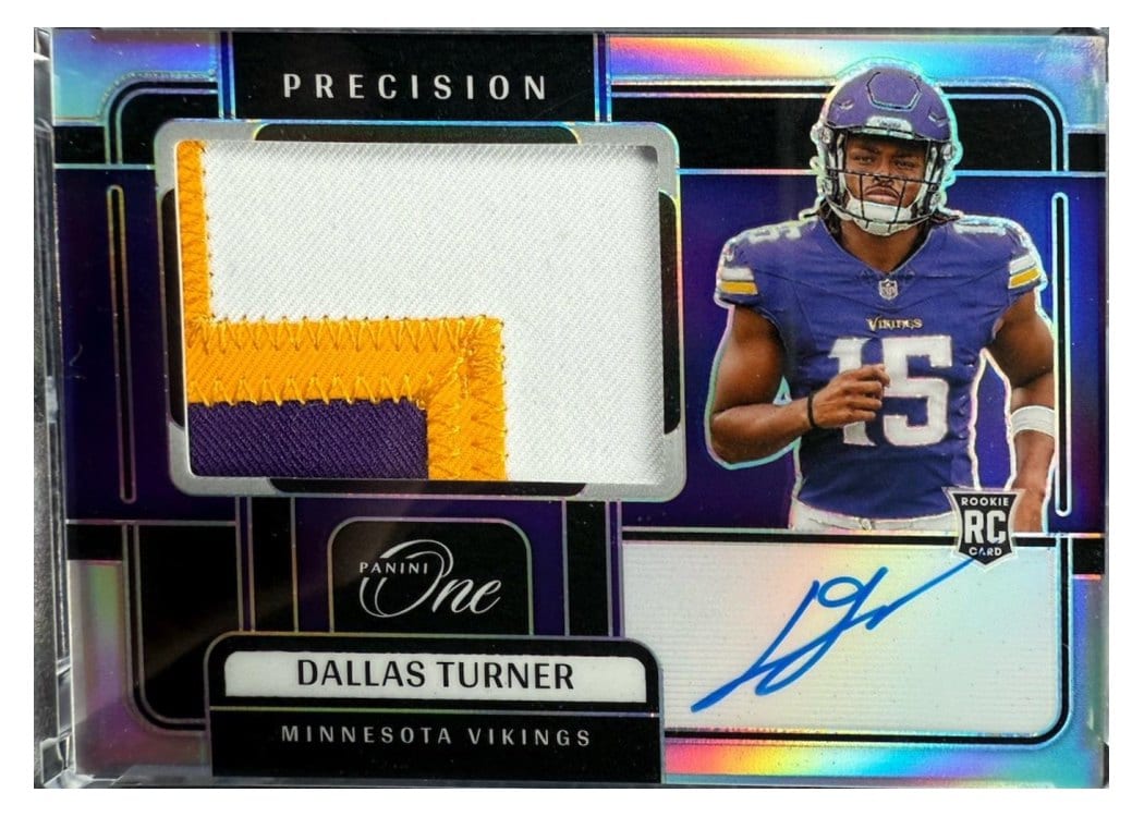 2024 Panini One Precision Rookie Patch Autographs Dallas Turner #322 card